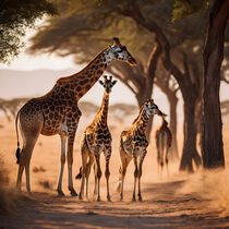 Animals of the Serengeti in art and illustration von Gina Koch