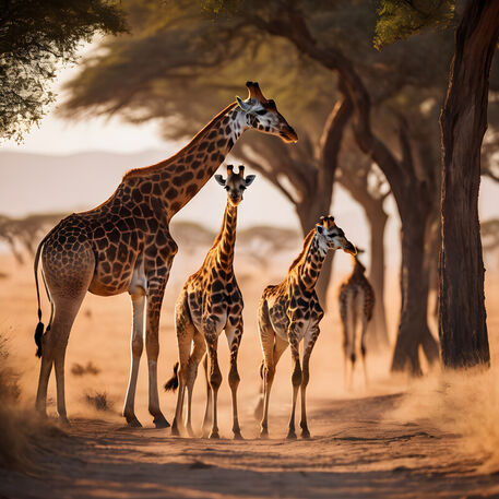 Giraffe-herde