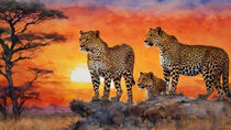 Animals of the Serengeti in art and illustration von Gina Koch