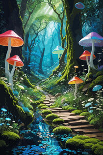 Fantasy Mushroom Forest by lm2kone