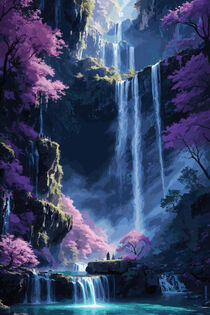 Great cherry blossom waterfall von lm2kone