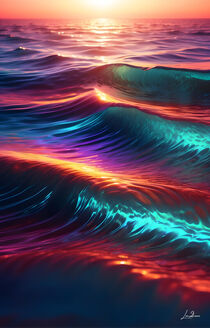 Beautiful colorful waves by lm2kone