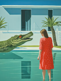 Das Krokodil im Pool | The Crocodile in the Pool von Frank Daske