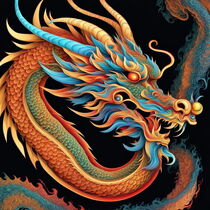 Intricate detailed illustration of a Chinese dragon.