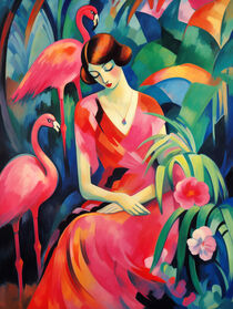 Frau im Flamingohaus | Woman in the Flamingo House von Frank Daske