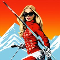 SKIING BEAUTY von Poptonicart by Claudia Sauter
