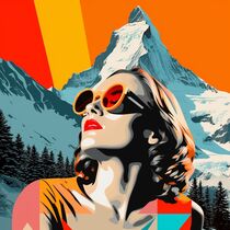 ELEGANT MOUNTAIN VIEW by Poptonicart by Claudia Sauter