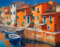 Italian quaint fishing village. AI generated. by Luigi Petro