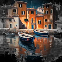 Italian quaint fishing village. AI generated. von Luigi Petro
