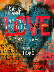 LOVE Street Art | Graffiti mit Herz von Frank Daske
