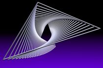 Geometrische Elegance über einer violetten Ebene von artforyou