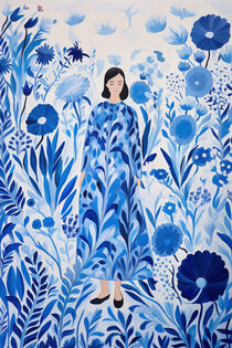 Betty Blue | 50 Shades Of Blue in Watercolour by Frank Daske
