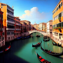 Venetian Splendour: Gondolas Gliding on the Grand Canal von Luigi Petro