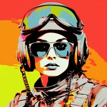 PILOT WOMAN by Poptonicart by Claudia Sauter
