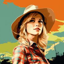 COWGIRL by Poptonicart by Claudia Sauter