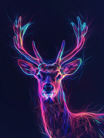 Neon Hirsch | Neon Deer von Frank Daske