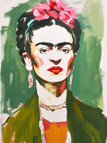 Frida Kahlo Portrait Malerei mit Gouache-Farben | Frida Kahlo Portrait Painting with Gouache by Frank Daske
