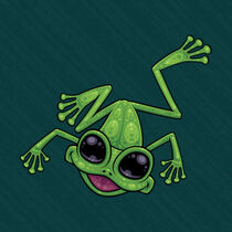 Happy Green Tree Frog by John Schwegel