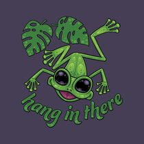 Hang In There Happy Green Tree Frog von John Schwegel