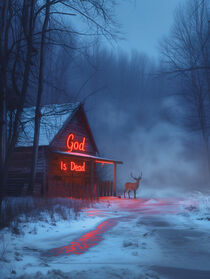 Gott Ist Tot | God Is Dead | Neon KI Fotografie by Frank Daske
