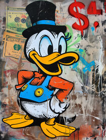 Dagobert Dollar Duck | Street Art von Frank Daske