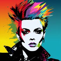 PUNK WOMAN by Poptonicart by Claudia Sauter