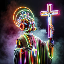 Roboter Priester - Neon Evangelium