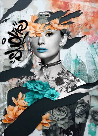 Audrey-collage-print