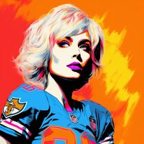 SUPER BOWL POPART by Poptonicart by Claudia Sauter
