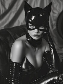 Unwiderstehliche Catwoman | Irresistible Catwoman | Black and White Photography von Frank Daske