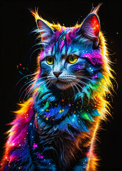 Cat-in-light-and-color