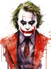Joker watercolor by Goldenplanet Prints