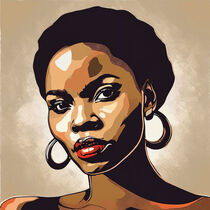 Amina Pop Art Portrait by Ashitey  Zigah