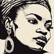 Kehinde Pop Art Portrait von Ashitey  Zigah