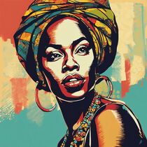 Kwame Pop Art Portrait von Ashitey  Zigah
