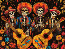 Mexikanische Mariachi Band am Dia de los Muertos | Mexican mariachi band on the Day of the Dead von Frank Daske