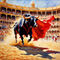 Watercolor-painting-of-a-bull-charging-towards-a-matador-in-the-center-of-a-sun-drenched-spanish-arena-res