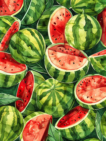 Wassermelonen-Poster für ihre Küche | Watermelons-Poster for your kitchen von Frank Daske
