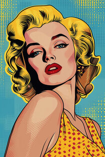 Marilyn Forever | Timeless Pop Art Comic Style Portrait by Frank Daske