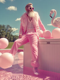 Der Flamingo Man | Pop Art in Pink by Frank Daske