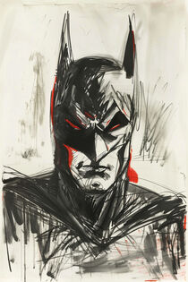 Batman gezeichnetes Portrait | Looks like Batman von Frank Daske