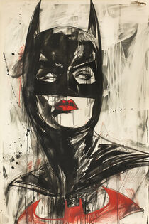 Batwoman gezeichnetes Portrait | Looks like Batwoman von Frank Daske