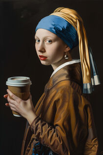 Kaffeepause für das Mädchen mit dem Perlenohrring| Inspiriert von Vermeer von Frank Daske