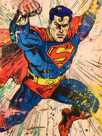Dynamische Superman Street Art | Dynamic Superman Street Art by Frank Daske
