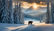 Bär im Schnee by Julia K