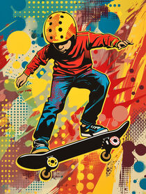 Skater Junge | Skater Boy | Pop Art fürs Kinderzimmer von Frank Daske
