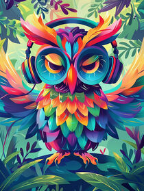 'Musik Eule | Music Owl | Art for the Childrens Room' by Frank Daske