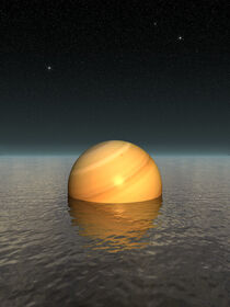 Surreal Saturn Scene by Phil Perkins