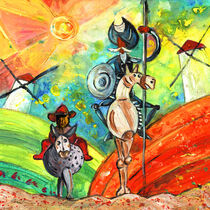 Don Quijote And Sancho Panza Under The Sun von Miki de Goodaboom
