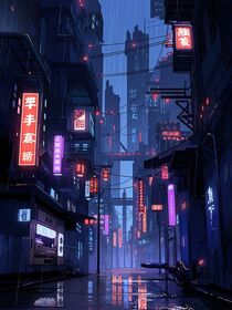 Neon Tokyo by Goldenplanet Prints